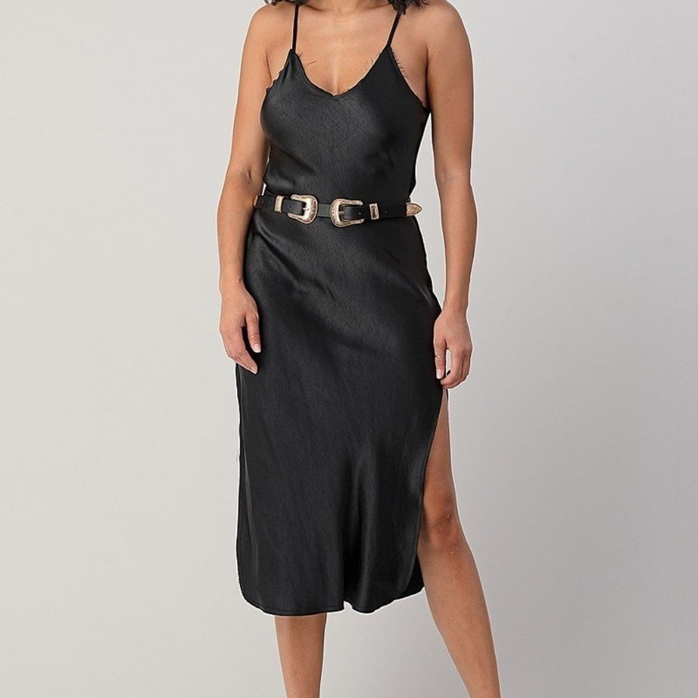 Satin Slip Dress - Picture 2 of 7